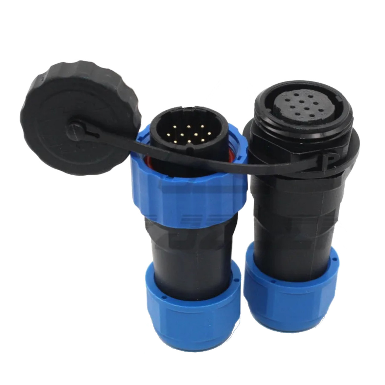 M28 2 Pin Waterproof IP67 Aviation Industrial Electrical Plug And Socket Power Connector With Cover