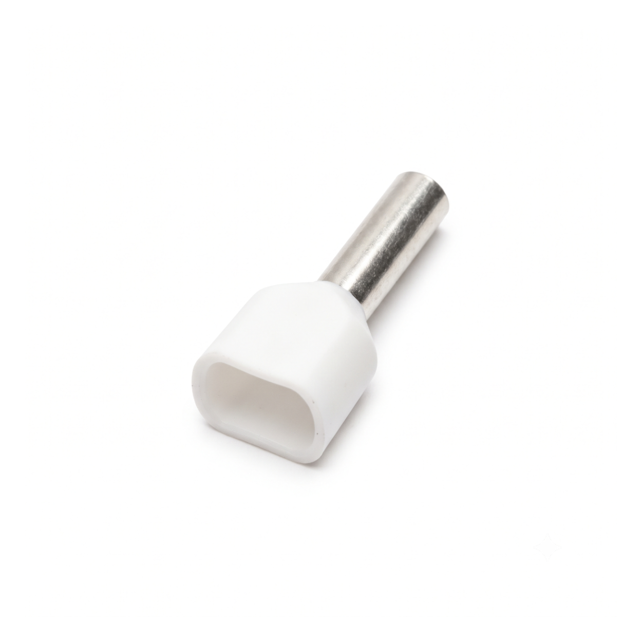 Twin Insulated Bootlace Wire Crimp Ferrule End Terminal Lug white-2.5 sqmm