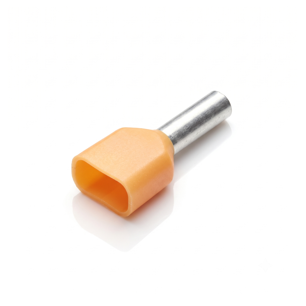Twin Insulated Bootlace Wire Crimp Ferrule End Terminal Lug-Orange 12 sqmm