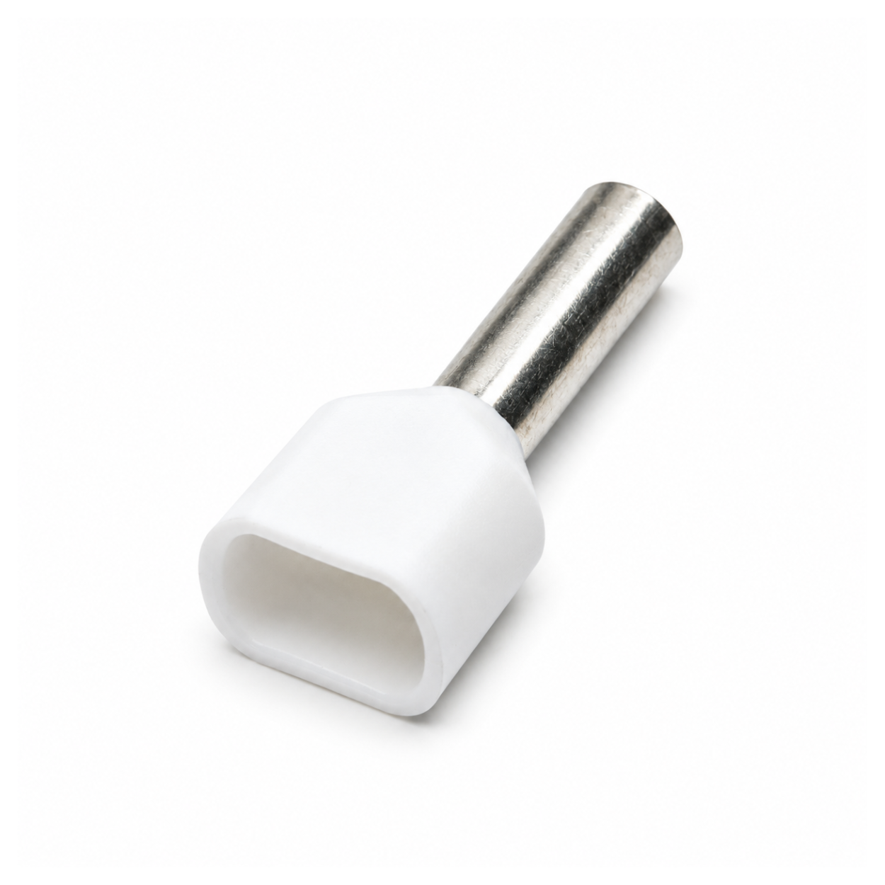 TE1512 Twin Insulated Bootlace Wire Crimp Ferrule Lug 2x1.5 sqmm 12mm Pin White for Terminal Blocks