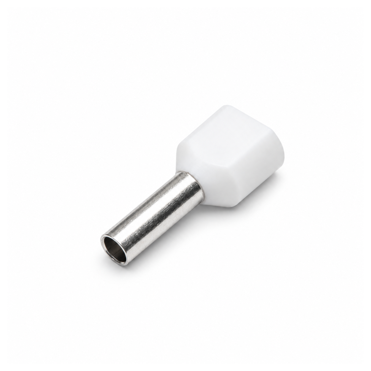 Twin Insulated Bootlace Wire Crimp Ferrule End Terminal Lug-white-0.75 sqmm