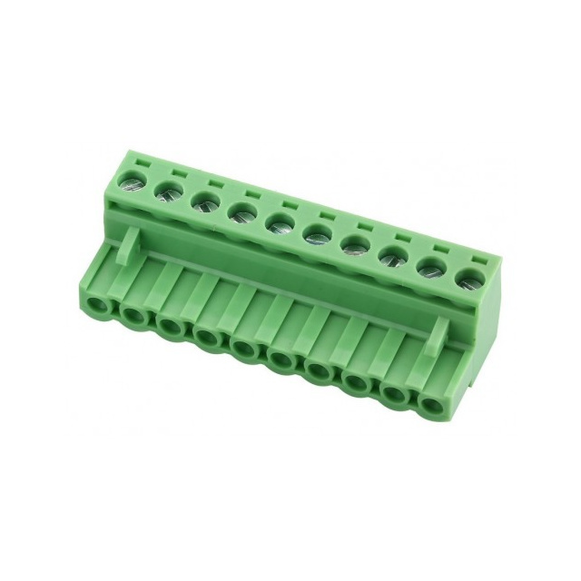 10 Pin Pluggable Screw Terminal Block Connector - Right Angle-5.08 Pitch