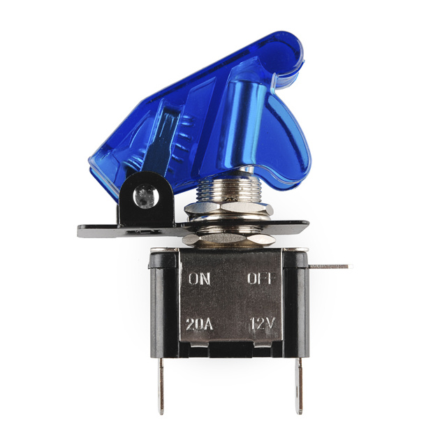 Toggle Switch with Blue LED 12V With Cover