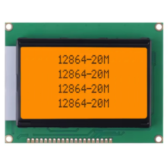 128 x 64 Dots Graphics Orange LCD Display ST7920 SPI