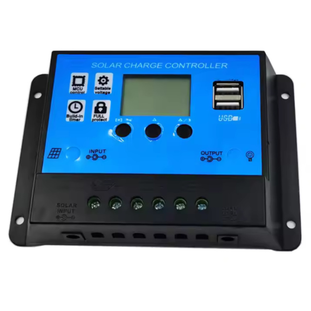 12V/24V 60A PWM Solar Charge Controller Intelligent Digital LCD Battery Charger Dual USB Output