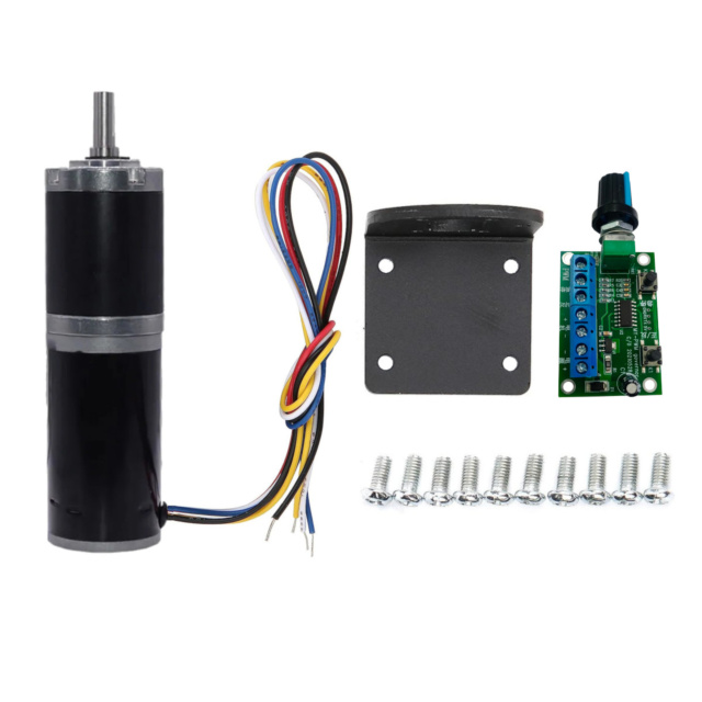 12V 10RPM 2838 Planetary Gear Brushless DC Motor With Controller and Bracket