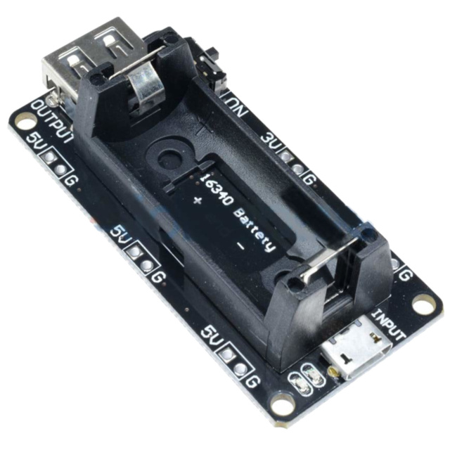 16340 Li-ion Lithium Battery Holder Shield Module Micro USB 3.3V 5V