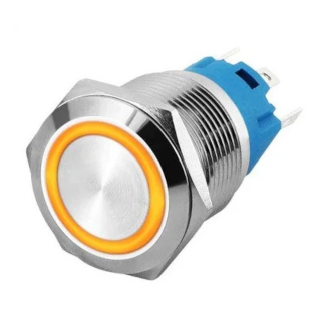 16mm ProMax PPS16005YRM Metal Push Button Switch Waterproof Momentary Yellow