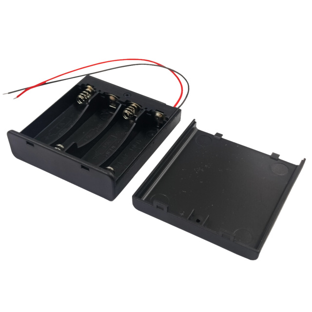 4 x 1.5V AA Cell Battery Case Holder Socket with On Off Switch