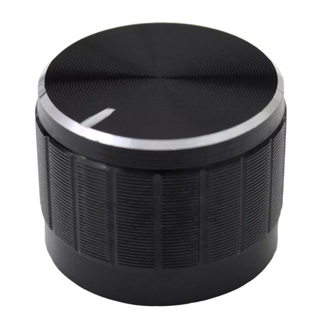 21mm Knurled Shaft Potentiometer Knob Rotary Switch Cap Black Colour