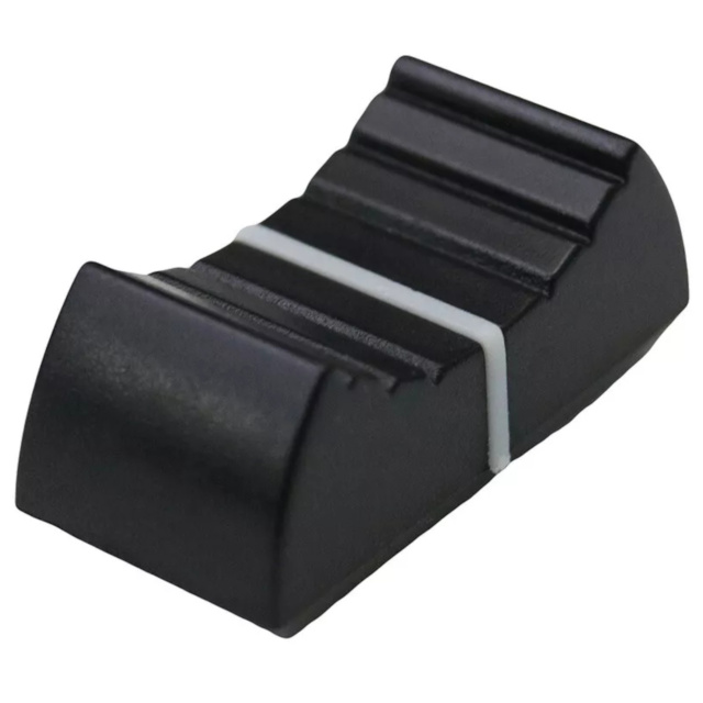 24x11mm Slider Shaft Potentiometer Knob Linear Switch Fader Cap Black & White