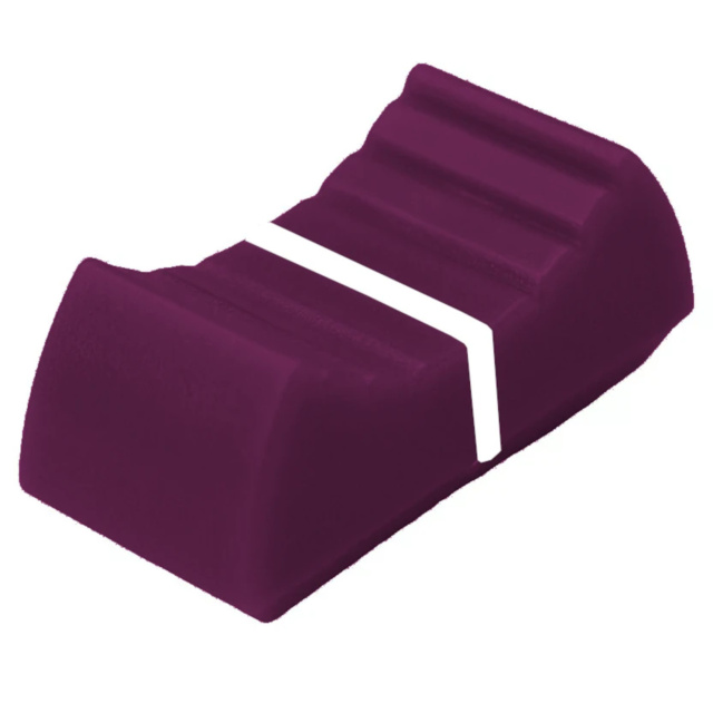 24x11mm Slider Shaft Potentiometer Knob Linear Switch Fader Cap Brown & White