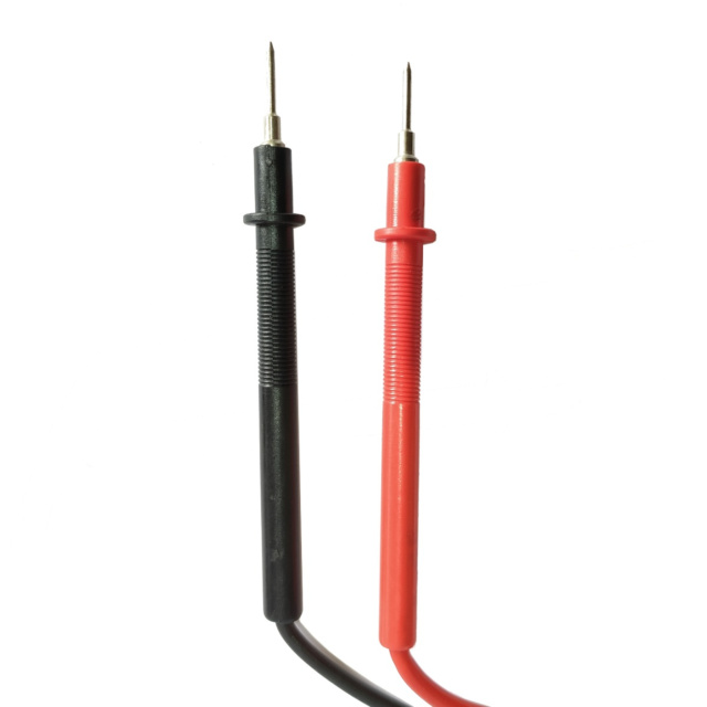 2 Cone Tip Test Probes for Multimeter Red Black Lead Cable Set 1M 600V 15A