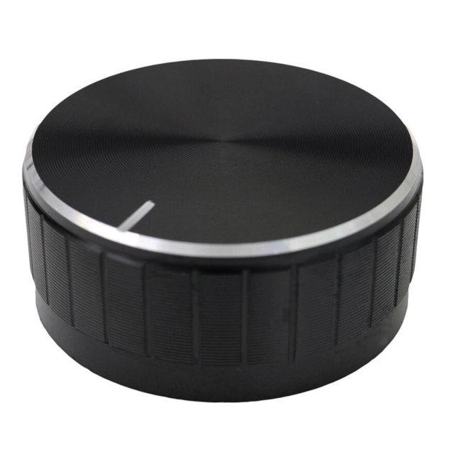 40mm Knurled Shaft Potentiometer Knob Rotary Switch Cap Black Colour