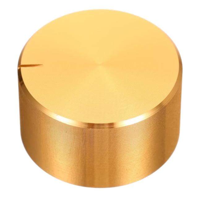 30mm Knurled Shaft Potentiometer Knob Rotary Switch Cap Gold Colour