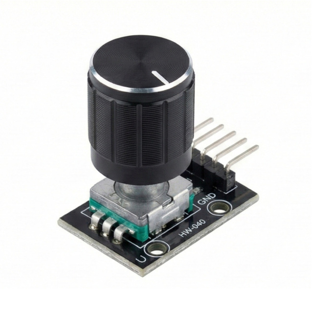 HW-040 Rotary Encoder Module with Push Button & Knob - 360 Degree
