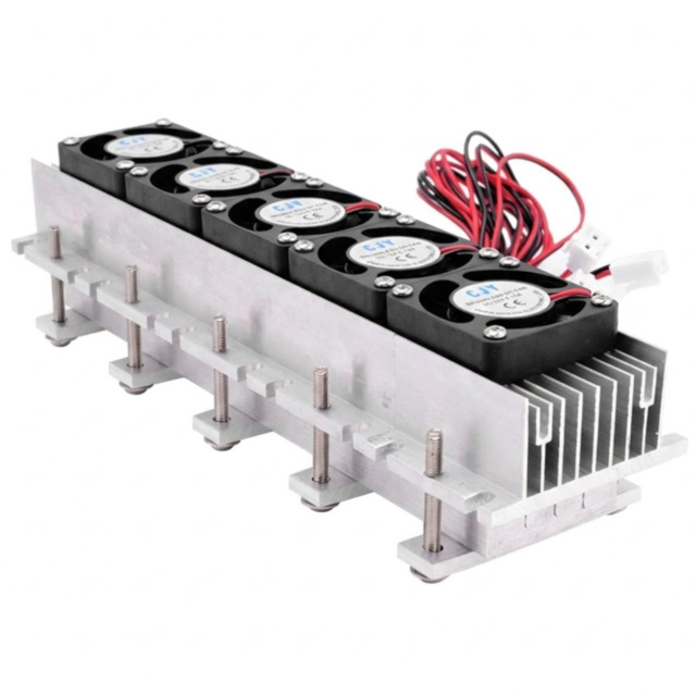300W Thermoelectric Peltier Cooler Kit - 12V Hybrid Liquid-to-Air Cooling System