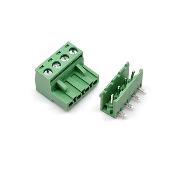 4 Pin Pluggable Screw Terminal Block Connector - Right Angle-5.08 Pitch