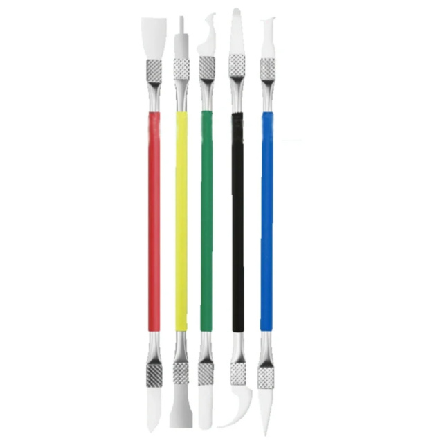 5 in 1 IC Chip CPU/NAND Remover Blade Set Non-Slip Metal Handle Repair Pry Tool