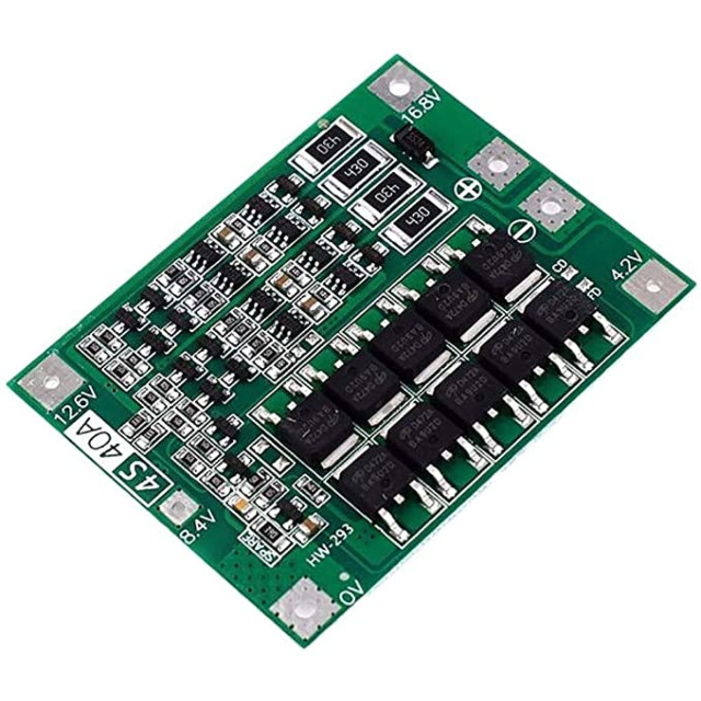 Lithium Battery Charger BMS 18650 Protection Module Circuit 4S, 40A