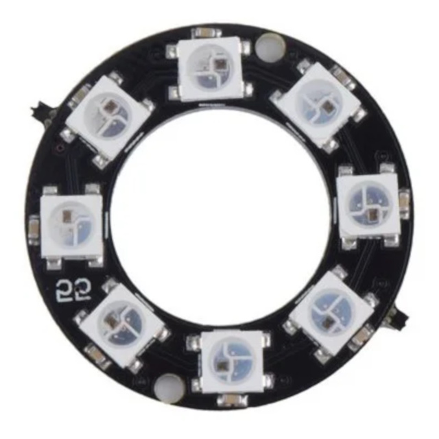 8-Bit WS2812 5050 RGB LED Built-in Full Colour Round Driving Lights Circular Development Board