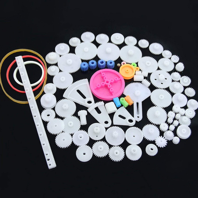 Assorted Gears Pack - Pinion Spur Worm Rack Pulley 85 Pcs