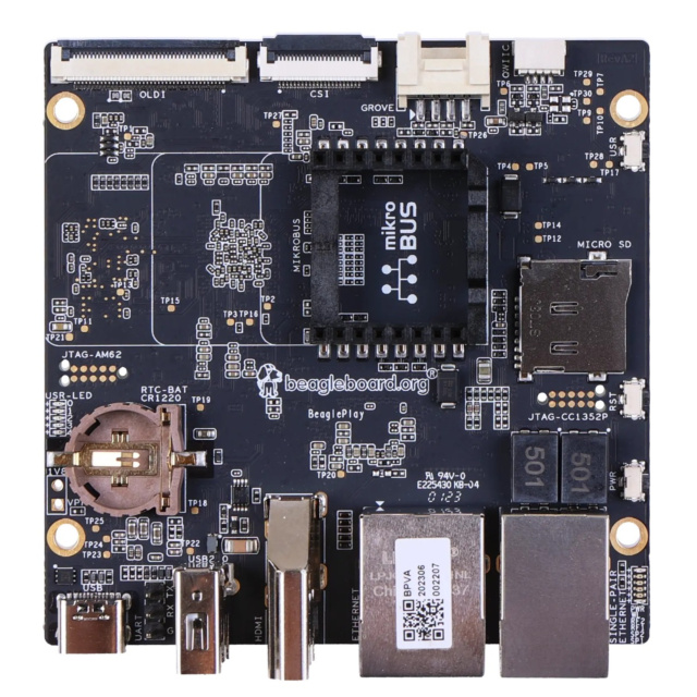 Beagleplay Board AM625 WL1807 ARM Cortex-A53 Cortex-M4 2GB RAM 16GB Flash Wifi