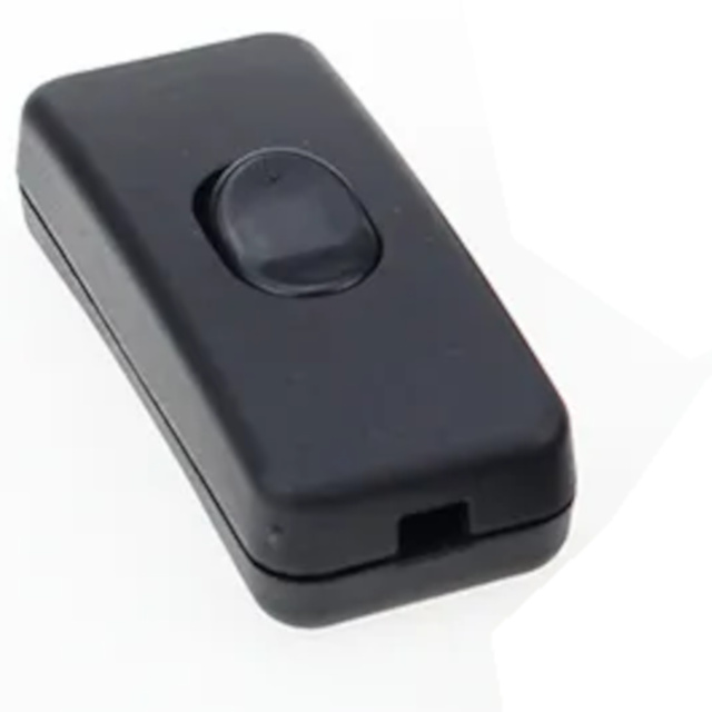 Inline Chord Switch Black 0.4A 250V