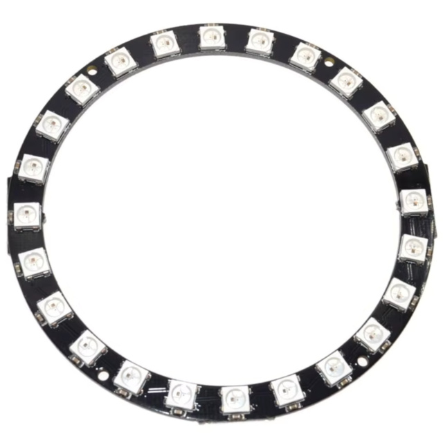 24-Bit WS2812B RGB LED Ring - 86mm Addressable Circular Board