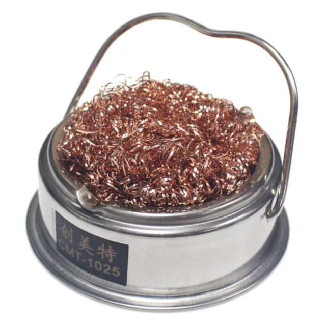 CMT-1025 Soldering Iron Tip cleaner Brass Abrasive Cleaning Ball With Stand