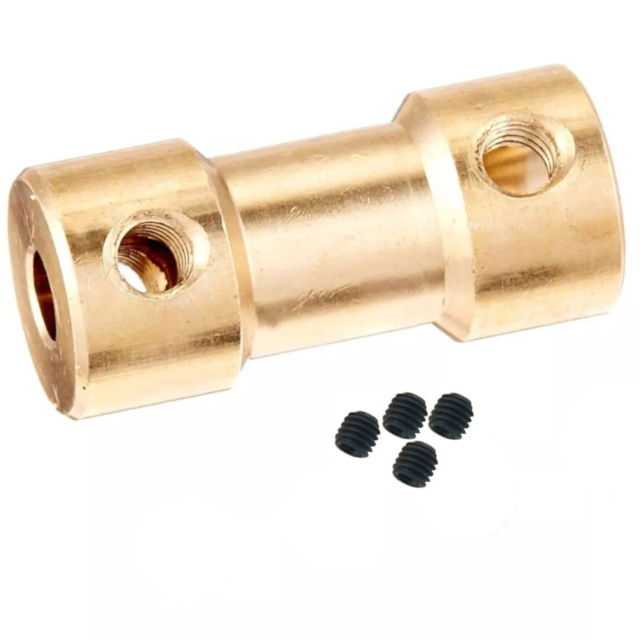 Probots 4MM to 4MM Brass Rigid Shaft Coupler Buy Online India