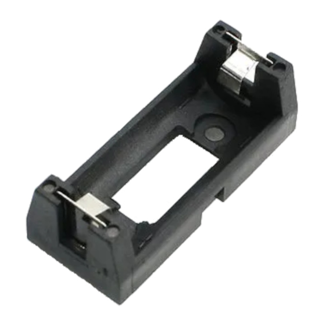CR123A 1 Cell Battery Holder With PCB Through Hole Mounting Lead Pins