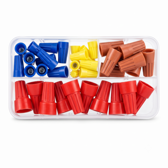 Closed End Wire Crimp Cap Connector Assortment Kit with Storage Box 40-Piece
