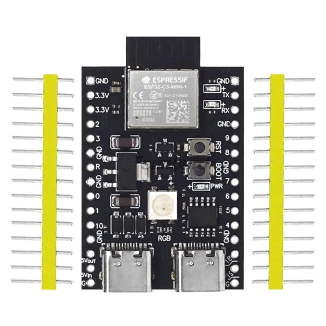 ESP32-C3-Mini-1 Dual Type-C USB Development Board 4Mbit Flash