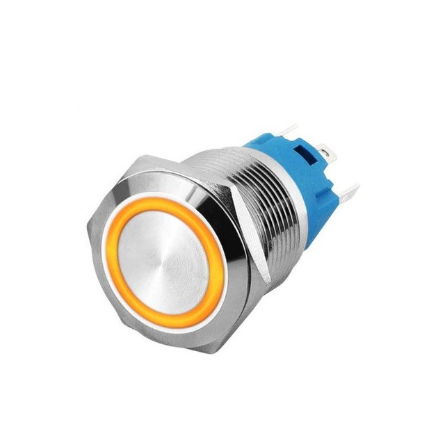 16mm ProMax PPS16005YRM Metal Push Button Switch Waterproof Momentary Yellow