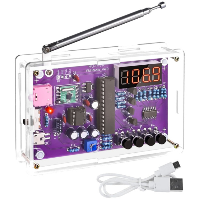 FM Radio 87.5MHz~108MHz Electronic Unassembled DIY Kit
