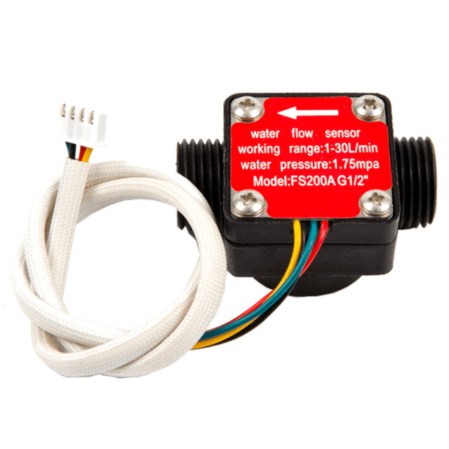 FS200A G1/2" Water Flow Sensor Fluid Flowmeter Meter Hall Effect 1-30 Litres/min 1/2 Inch DN15 With Temperature Output