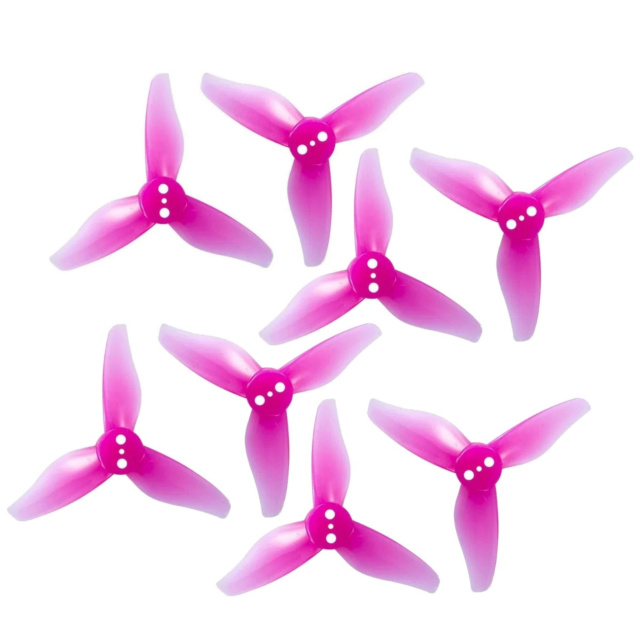 Gemfan 2023 3-Blade 2-Inch Propellers (1.0mm Hole) - Pink 4CW + 4CCW