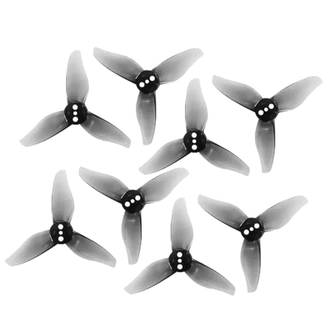 Gemfan 2023 3-Blade 2-Inch Propellers (1.0mm Hole) - Grey 4CW + 4CCW