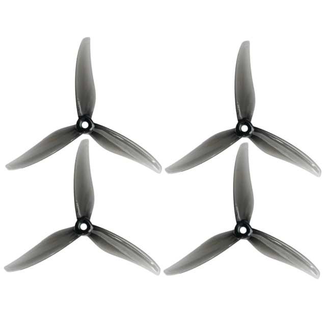 Gemfan Hurricane 51466 V2 3-Blade 5-Inch Propellers - Grey (2CW + 2CCW)