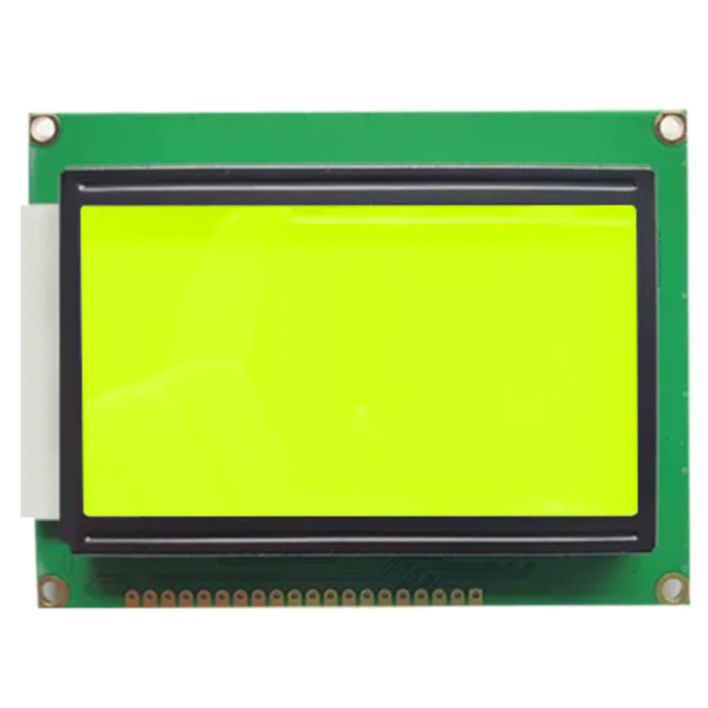 12864B Graphic LCD Module - 128x64 Pixels, Yellow-Green Backlight, ST7920