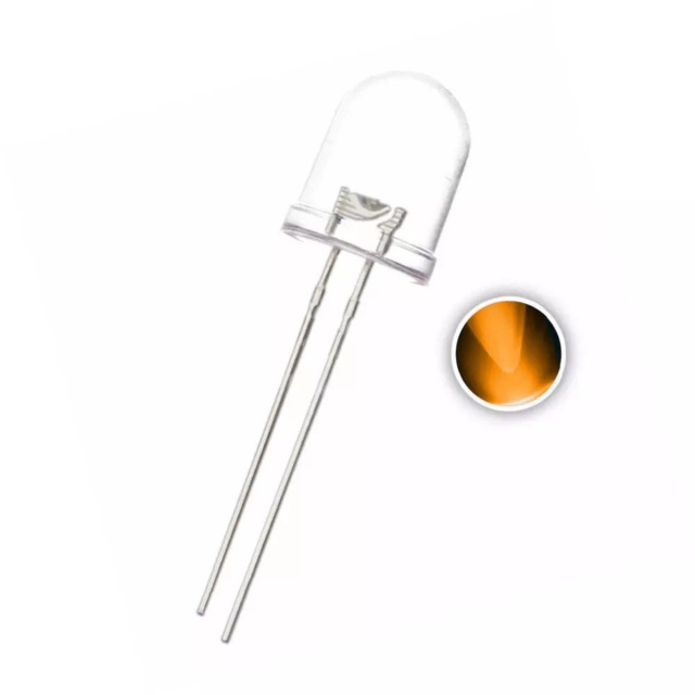 Orange LED 10mm Clear