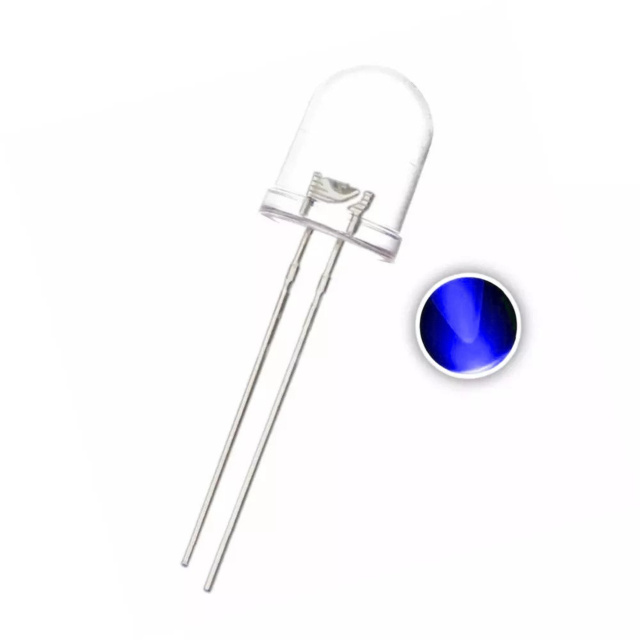 Blue LED 10mm Clear