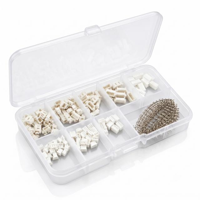  JST GH1.25mm Assorted Connector Kit  2-5 Pin Horizontal Housing 60PCS  with Crimp Pins