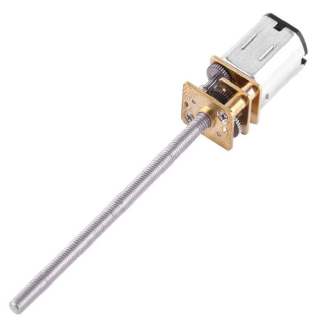 N20 Micro Metal Gear Motor 3V 15 RPM - Miniature Linear Actuator with M4 x 100mm Threaded Shaft