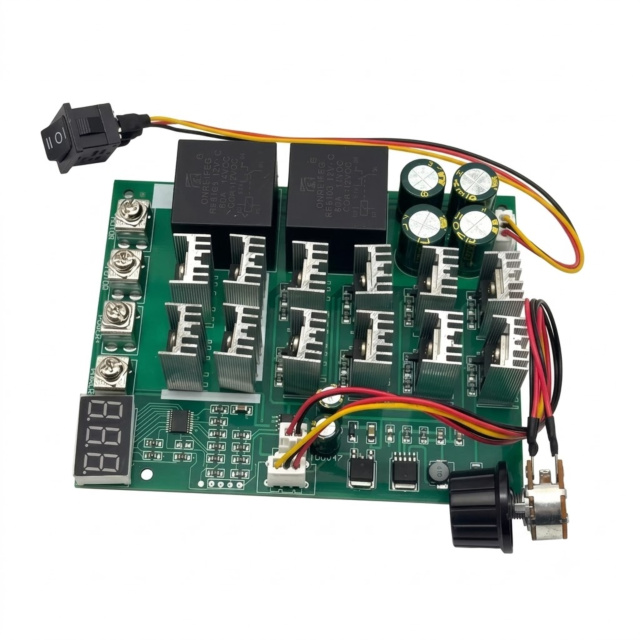 PWM 10-55V 60A 3000W DC Motor Speed Controller Board with Digital Display