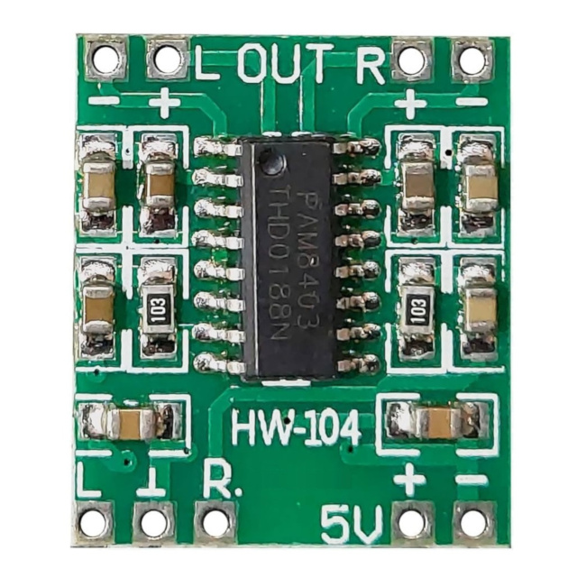 PAM8403 5V Mini Class-D Stereo Audio Amplifier Module