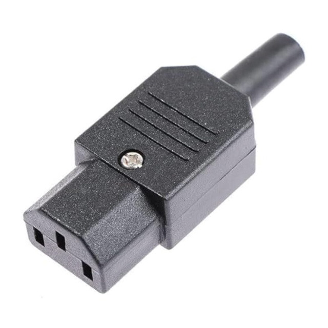 IEC C13 3-Pin AC Power Socket Female Connector Cable Mount