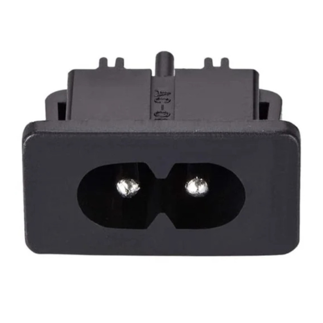 C8 IEC Electrical AC Power Socket Male 250V 2 Pin