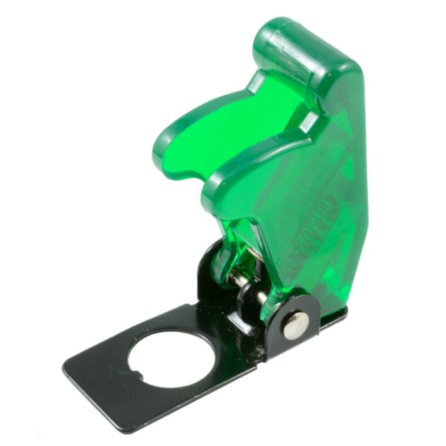 Toggle Switch Safety Cap - Transparent Green